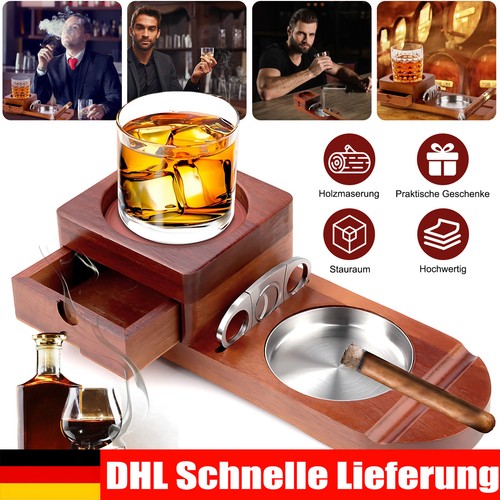 Holz zigarren aschenbecher set - aschenbecher,