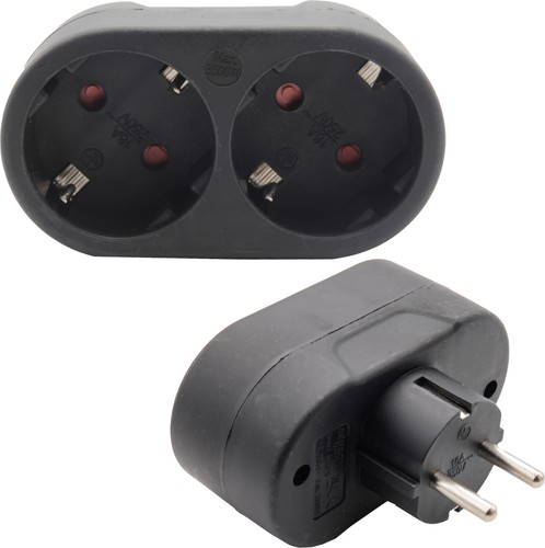 Schuko doppelstecker - schuko,
