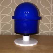 Alsterfors/Per Strom blau weiß Kugel skandinavische Glasvase sehr guter Zustand