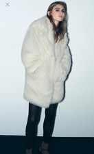 Mantel Kunstfell Felloptik Faux Fur Zara Ausverkauft S NEU & Ungetragen mit  Eti