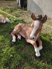 Fohlen Pferd Deko Koppel Wiese Garten Figur Stall Pony Bauernhof Scheune TIERE