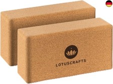 Lotuscrafts® Yoga Block Kork 2er Set oder Yoga Block Kork einzeln, Yogablöcke M