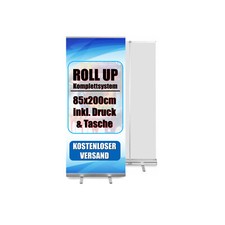 ROLL UP Display inkl. DRUCK & Tasche 85x200cm RollUp System Roll up Display