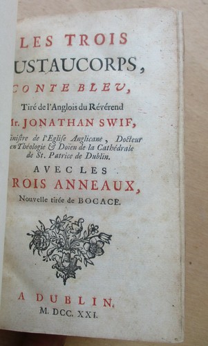 Swift jonathan 1721 - swift,, trois