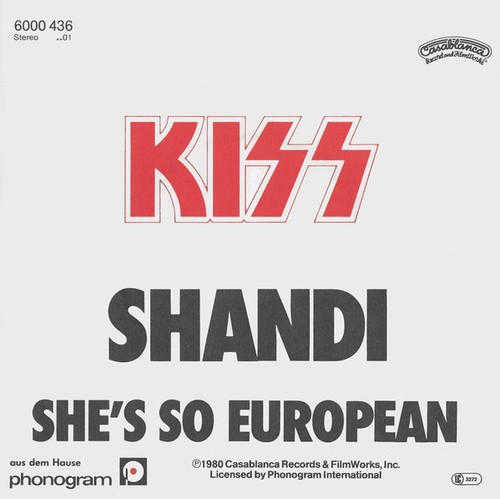 Kiss shandi vinyl stereo 45 - shandi,