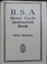 BSA Buch 1933 Alle Modelle M33 B33 W33 R33 G33 Motorrad