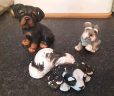3 HHH HUNDEFIGUREN ROTTWEILER SPANIEL & TERRIER ALLE SCHÖNER ZUSTAND SCHÖNES GESCHENK