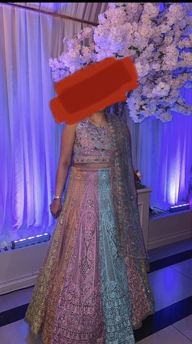 Lehenga pastell mit spiegel - lehenga,