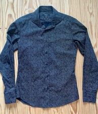 H&M Hemd  Langarm dunkelgrau gemustert Gr.S