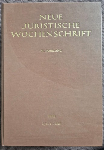 Neue juristische wochenschrift - neue,