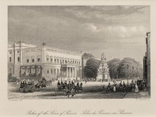 BERLIN Palais des Prinzen von Preussen Original Stahlstich um 1850