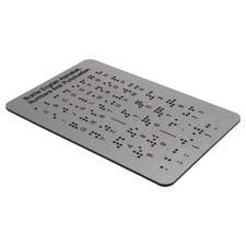 Braille-Lerntafel erhöhte Punkte für Buchstaben Zahlen und Satzzeichenhilfe