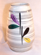 Bay Keramik Vase, Modell-Nr. 657-14, 60er J., H.14,3 cm, handbemalt, TOP/wie neu