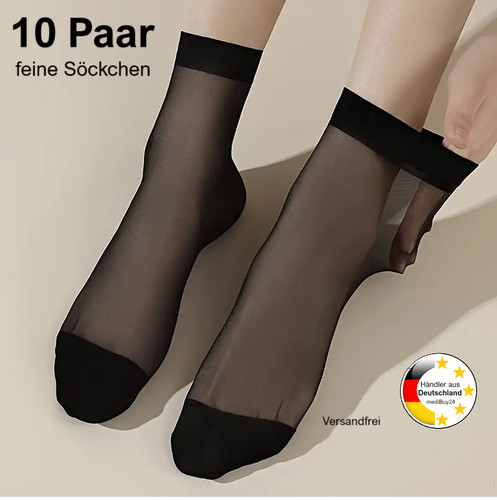 10x damen nylonsöckchen - damen,
