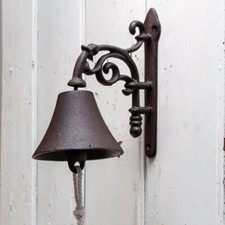 Wunderschöne Türglocke, Ornament, Haustürglocke | Eisen, Braun |H 20,5xB 10,5 cm