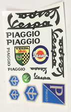 Satz Aufkleber Moped Mokick Roller Piaggio Vespa Schwarz Blau