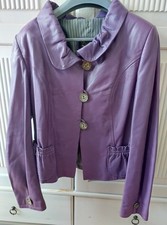 Lederjacke Damen echt leder Lila Gr.38 Top Zustand