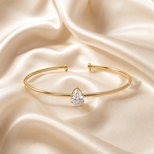 Solitaire birne h diamant - /,