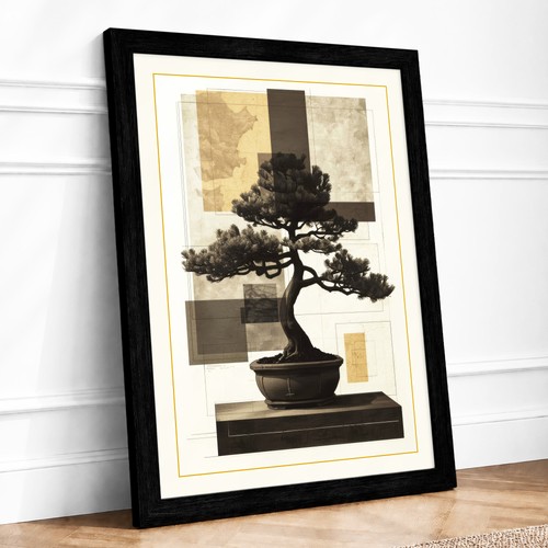 Bonsai geometrie japandi - bonsai, in