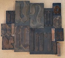 Konvolut Holzlettern Fraktur