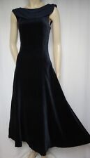 Laura Ashley Kleid 34 dunkelblau Samt Hochzeit Abendkleid vintage Theater 80er