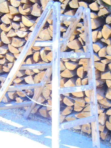 Antike alte holz leiter - alte,