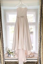 Diane Legrand 40 Brautkleid A-Linue Corsage Schnürung Satin S 36 M 38 Creme