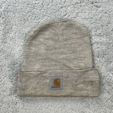 CARHARTT Unisex Mütze Beanie GRAU Wintermütze Strickmütze One Size Retro Vintage