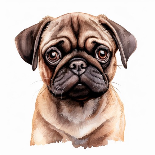 Wandtattoo aufkleber mops - wandtattoo,