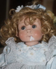 Sammelpuppe Blumen Mädchen Daisy Porzellan Puppe von Cindy Marschner Rolfe!!