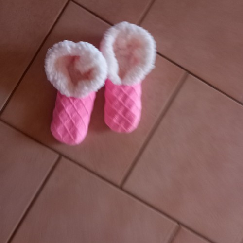 Sockenhausschuhe pink