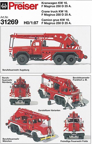 Preiser bausatz feuerwehr - 1:87,