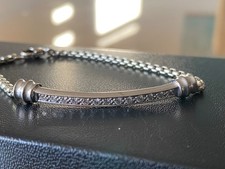 Armband mit Diamanten in Weißgold 585, ca. 17 cm