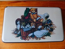 KEKSDOSE mit Bär-Gänse-Hund Motiv / Blechdose / Plätzchendose  - 22x13x11cm 