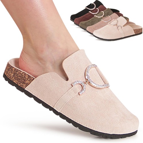 Damen glitzer pantoletten - glitzer,