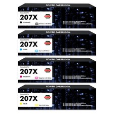 Toner Set für HP 207X W2210X LaserJet Pro M283fdw/fdn M255dw/nw M282nw MIT CHIP