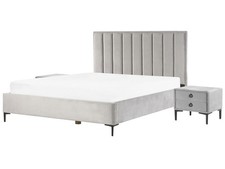 Schlafzimmer Set Bett grau mit