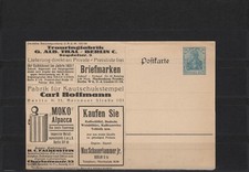 30 Pf. Germania auf Anzeigenganzsache, Schuhe, Möbel, Briefmarke, Feuerzeug