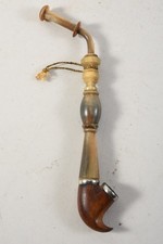 C25Z32- Holz Tabakpfeife mit Horn ohne Pfeifenkopf