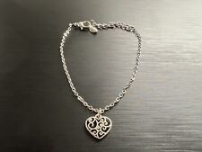 Süßes Silber Damen Armband Edelstahl Armkette mit Herz Anhänger Schmuck Geschenk