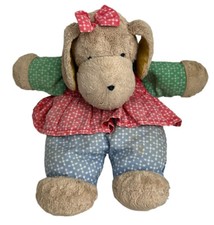 Sigikid fips Fine Hund Hase Kuscheltier alt Kleid Schleife 80er gebraucht