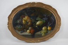 N92S31- Rudolf Stoitzner (1873-1933) Gemälde Stillleben Obst Fasan signiert