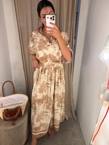 Toile jouy rock beige - toile,