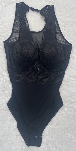 Spitzen body schwarz - ,