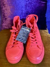 Converse All Star Chucks neon orange-rot mono hi Gr 35