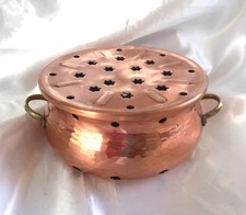 Zint Kupfer Stövchen Rechaud Handarbeit Massiv Hammerschlag Mid Century