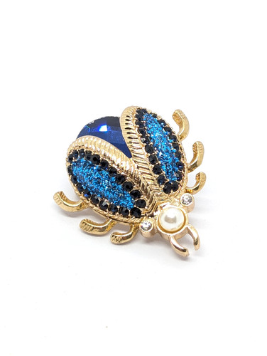 Goldfarbene blaue strass - goldfarbene,