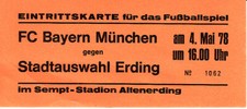 Altes Ticket Eintrittskarte