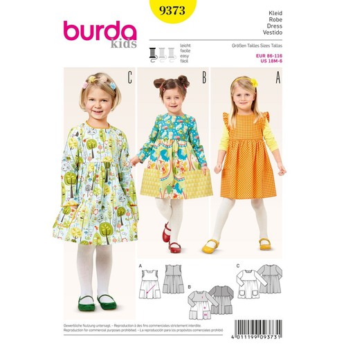 Burda kids 9373 kinderkleider - kids,