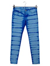 MICHAEL KORS Damen Jeans Slim Fit W27/36 Blau Batik Look Casual
